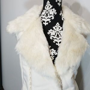 NWOT Cream Sueded Vest womens Midnight Velvet Plus 2x